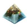 Green Jade Fancy Orgonite Pyramid with Flower of Life Symbol