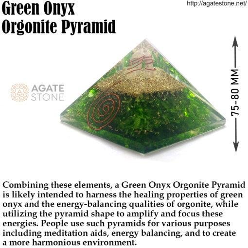 Green Onyx Orgonite Pyramid 4