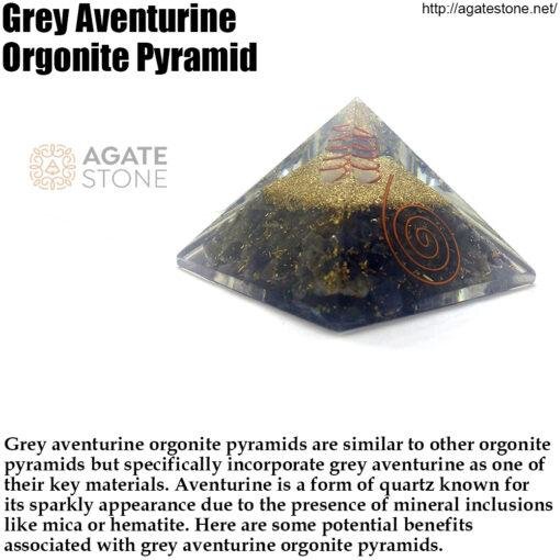 Grey Aventurine Orgonite Pyramid 1