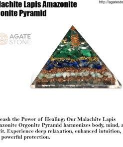 Malachite Lapis Amazonite Orgonite Pyramid 1