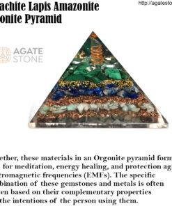 Malachite Lapis Amazonite Orgonite Pyramid 4