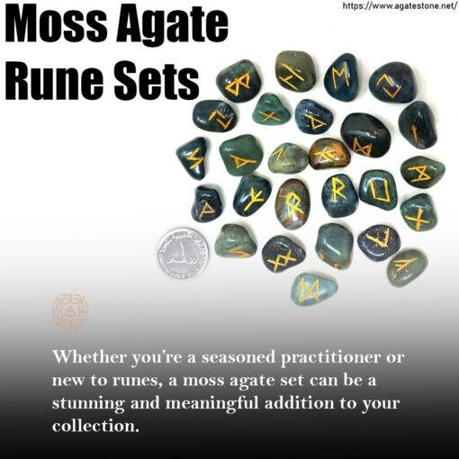 Moss Agate Rune Set 1