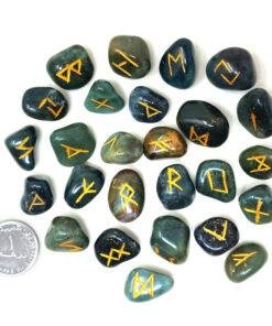 Moss Agate Rune Set