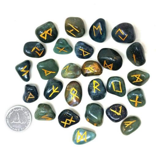 Moss Agate Rune Set