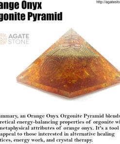 Orange Onyx Orgonite Pyramid 1