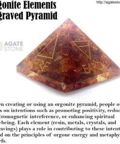 Orgonite Elements Engraved Pyramid 4