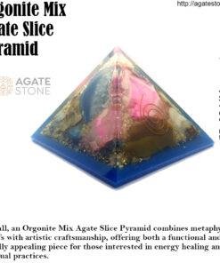 Orgonite Mix Agate Slice Pyramid 4