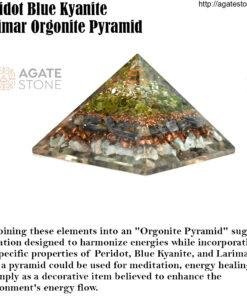 Peridot Blue Kyanite Larimar Orgonite Pyramid 4