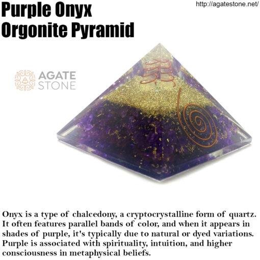 Purple Onyx Orgonite Pyramid 1