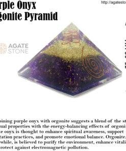 Purple Onyx Orgonite Pyramid 4