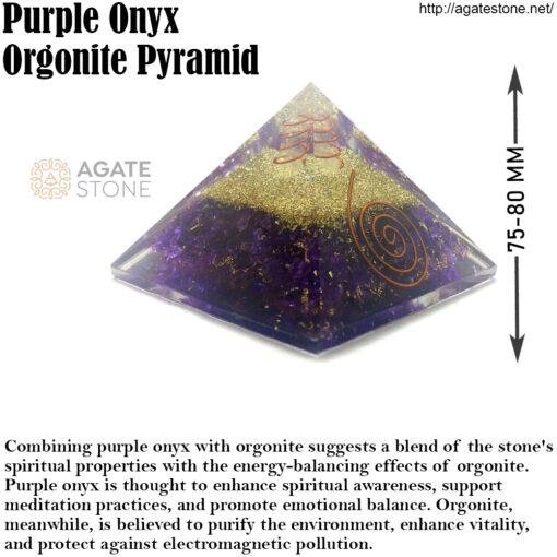 Purple Onyx Orgonite Pyramid 4