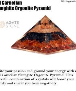 Red Carnelian Shunghite Orgonite Pyramid 1