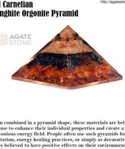 Red Carnelian Shunghite Orgonite Pyramid 4