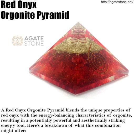 Red Onyx Orgonite Pyramid 1