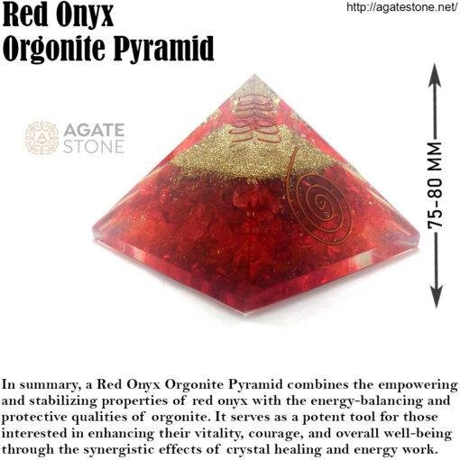 Red Onyx Orgonite Pyramid 4