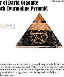 Star of David Orgonite Black Tourmaline Pyramid 4