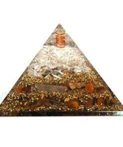 Tiger Eye Crystal Quartz Orgonite Pyramid