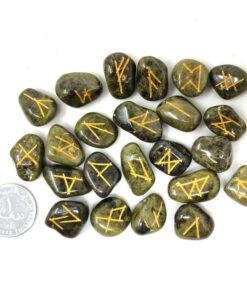 Vessonite Stone Rune Set