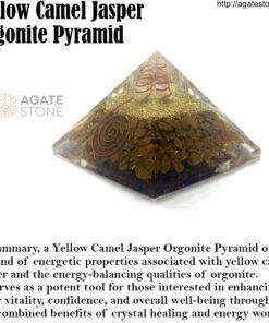 Yellow Camel Jasper Orgonite Pyramid 4