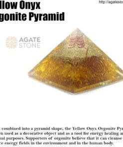 Yellow Onyx Orgonite Pyramid 1