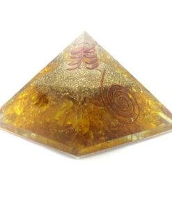 Yellow Onyx Orgonite Pyramid