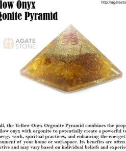 Yellow Onyx Orgonite Pyramid 4