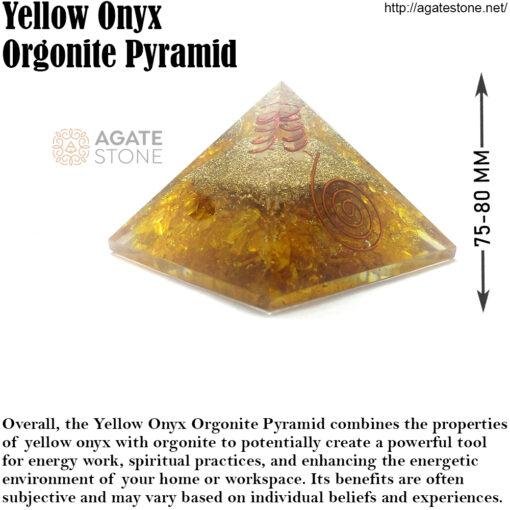 Yellow Onyx Orgonite Pyramid 4