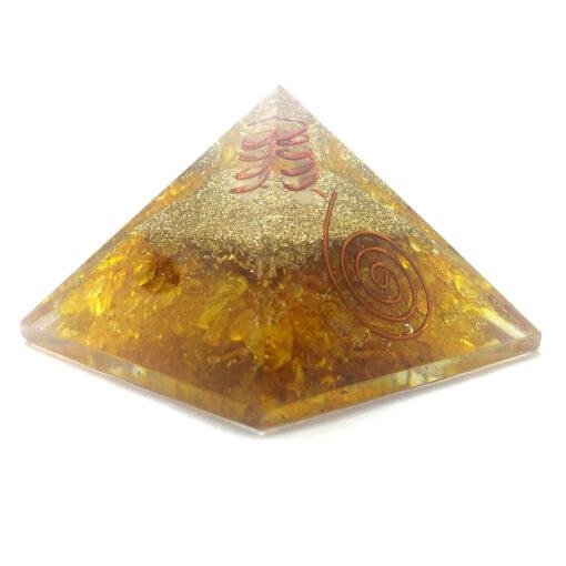 Yellow Onyx Orgonite Pyramid